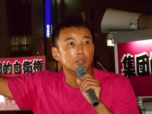 「新党ひとりひとり」の山本太郎＝参議院議員